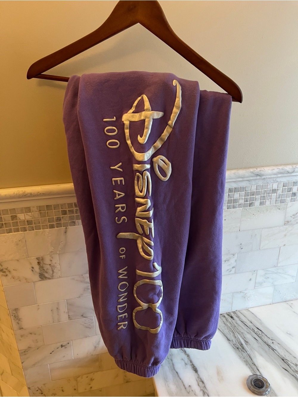 Disney 100 anniversary women’s Purple Cozy Lounge Bottoms